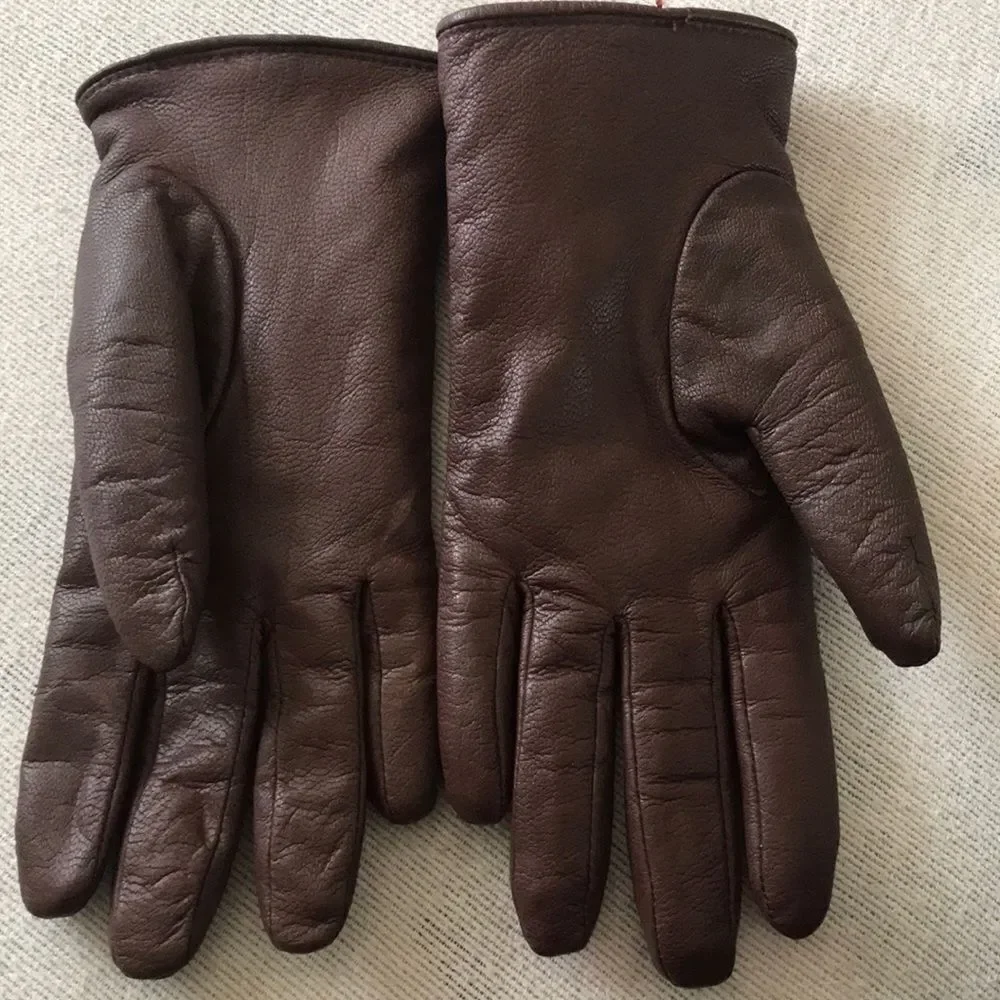 Gloves Genuine Leather brown.